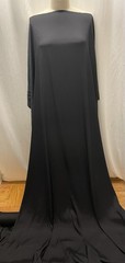 100% Silk Gabardine Black A Rare Luxurious Fabric By The Yard 56 Inches Wide