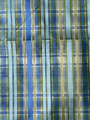 Groundworks Pavillion Plaid Sea Designer Fabric Remnant 24″x24″