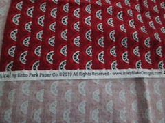 Patriotic Red Bunting Print Fabric 40″ Wide x 17″ Long