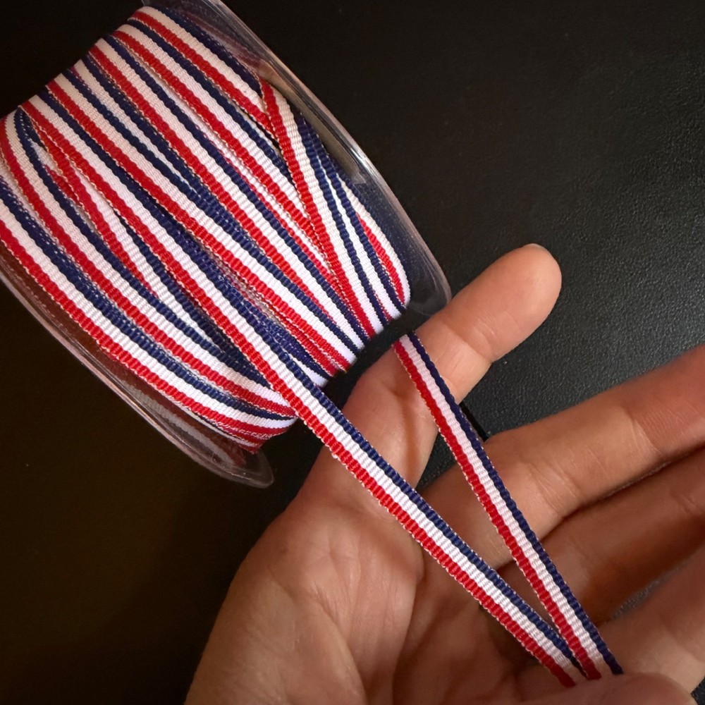 USA Flag Grosgrain Ribbon, America Patriotic Red White Blue 4th of July – Pick