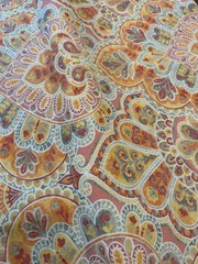 RICHLOOM FLORAL SCREEN PRINT FABRIC REMNANT SEWING PROJECT 1.5 YD X 54″