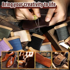 Repair Sewing Kit, Upholstery Needle and Thread Kit with 32 Yard Waxed Brown