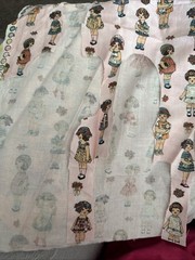 Paper Dolls by Sheryl Rae Marquez for Windham Fabrics Cotton Fabric Remnant Pc