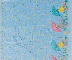 Daisy Kingdom April Showers Dbl Border Seersucker/Plissé Fabric BTY combineship