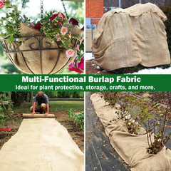 60″ X 100 Feet Burlap Fabric Roll 33 Yards – Burlap Fabric by the Yard for Tree