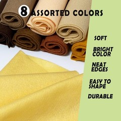 8 Rolls Felt Fabric Sheet Bulk 8″x36″ 1.6mm Thick Soft Felt Sheet 8 Assorted