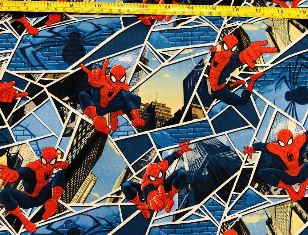 Tina SCRAP 9″x21″ Marvel Spiderman Superhero Spider Man Cotton fabric