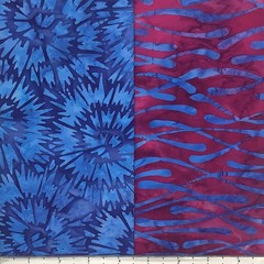 8 Fat Quarters Magenta & Blue Batik Lunn Fabric FQ Pack 100% Cotton Pink Grape