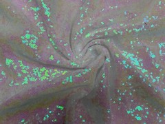 3mm Sequin Fabric Material Sparkling Sequins 120cm Wide Iridescent Pink & White