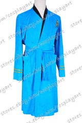Bath Robe for Star Trek TOS Cosplay Costume Blue Uniform for Halloween Party