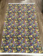 Rare Vintage 1981 Dessins Novelli Floral Safari Lion Fabric 38″ x 59″ Stretchy