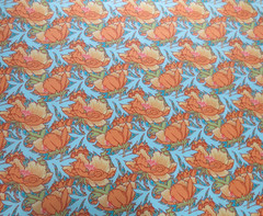 Rowan Westminster Fibers #PWVA 036 Flourish Cotton Fabric, Orange Florals, BTY