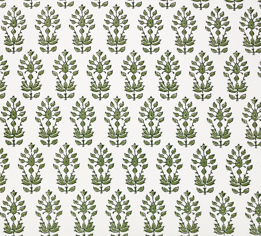 BALLARD DESIGNS ANNIE SAGE GREEN GEO FLORAL MULTIPURPOSE FABRIC BY THE YARD 54″W