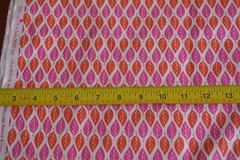By 1/2 Yd, Orange & Pink on White Quilt Cotton, Moda/Terrain/Spain/27097, M8575