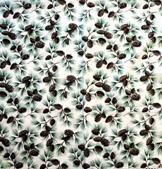 Jo-Ann Fabric Cotton Christmas Fabric With Pinecones Half-Yard 20” X WOF