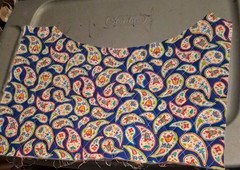 Paisley Floral Prequilted Cotton Fabric 26″ X 22″ And 18″ X 9″ Pieces