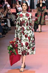 Dolce & Gabbana Rose Dress Deadstock Silk Satin Fabric
