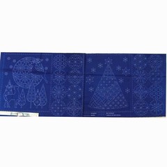Patchwork Sewing Fabric Sashiko Christmas Navy Panel 60x137cm