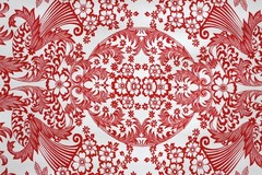 New Mexican Oilcloth Fabric for Tablecloth PVC Cotton Waterproof 120 cm Red Eden