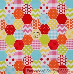 BonEful Fabric FQ Cotton Flannel Rainbow White Stripe Dot Chevron Calico Plaid L