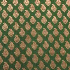 Sanskriti 1 Yd Art Silk Green Woven Brocade/Banarasi Dress Material Craft Fabric