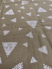 Vintage Style Cotton Fabric White Triangle Patterns 1/2 yard x 38″ Quilting