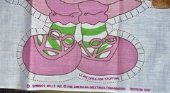 VTG `81 RASPBERRY TART Pillow Doll 20 ½ Panel # 5717 Spring Mills Cut & Sew