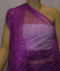 METALLIC STRETCH LUREX NETT MESH FABRIC : 145CM WIDE : PRICE PER 1/2 METRE