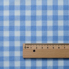 145cm Wide Yarn Dyed Cotton Fabric Blue Check Stripe Linen Look Bag Dress