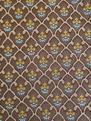 Brown Floral Pattern Fabric LOT 109