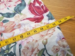Placton Rounded Large Fabric Piece Multicolor Floral Linen? Cottagecore READ