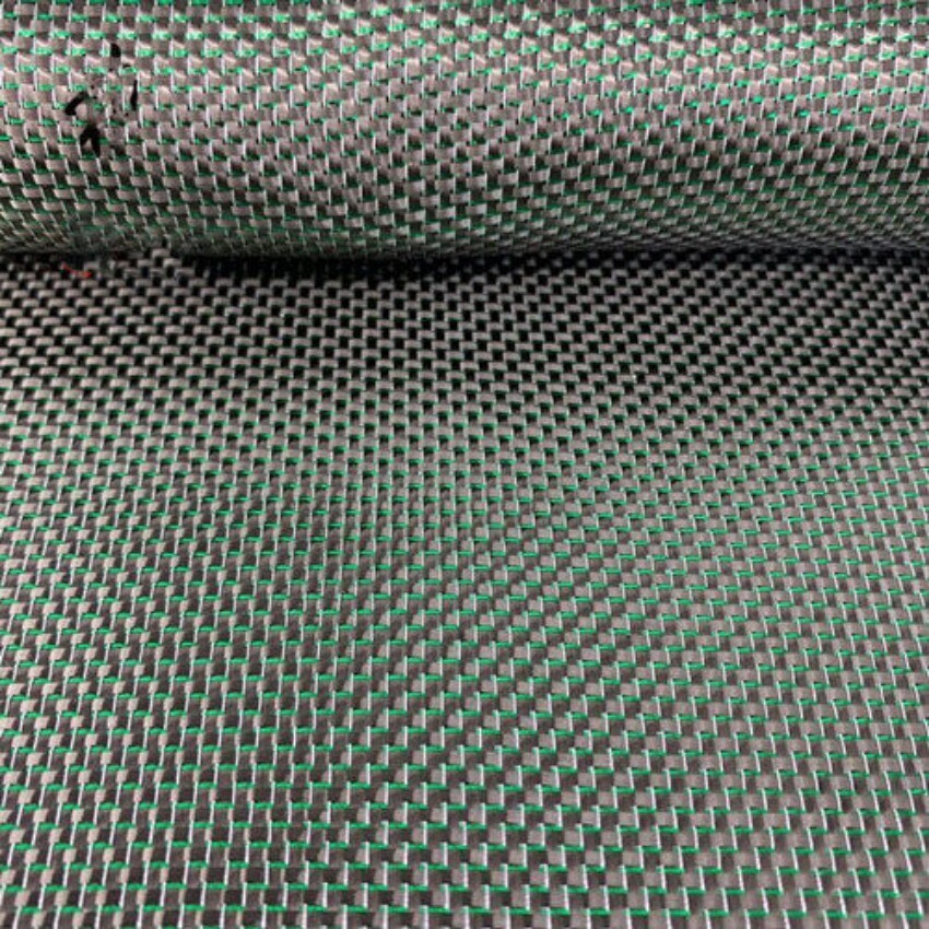 250G 3K Metallic Carbon fiber reflection mixed fabric Plain Weave cloth 50*100cm