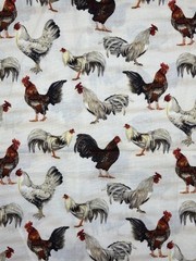 Farm Country Chicken Fabric 4868 Robert Kaufman Cotton 44″ 1 Yard