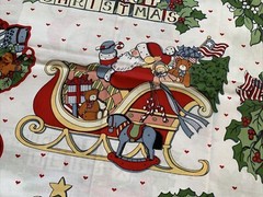 Vintage 1993 Susan Winget Christmas Collection Applique Fabric Panel Santa Angel