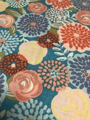 Mod Floral Peach Pastel Colored Print New Cotton Fabric – FQ Or Continuous Cut