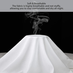 Microfiber Fabric by the Yard, 56 Inch Wide White Lining Fabric for Sewing, Curt
