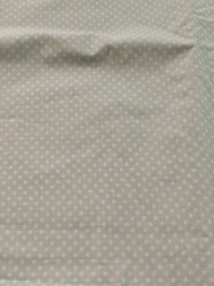 Light Blue Polka Dot Cotton Fabric By The Half Yd
