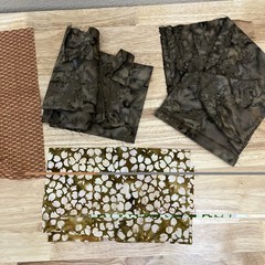 Lot of Vintage Modern Quilting Cotton Fabric Browns Floral Christmas Solid Batik