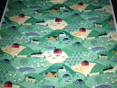 1992 Fabric Traditions Cotton Fabric Farm Countryside Scenic 45″ x 4 yds