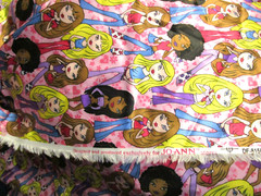 Bratz Fashion Dolls Design Satin feel Pink Fabric 56″ x 50″