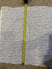 Raggedy Ann & Andy Fabric (2) 15 x 17 Inches Cotton