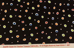 Polka Dot Fabric FQ By Jennifer Garant For Timeless Treasures Green Blue Black