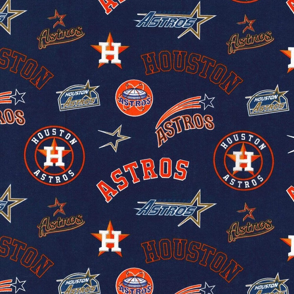 Houston Astros Cooperstown MLB American League West Cotton Fabric