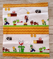Super Mario Luigi Fabric 11.5″ X 10″ Sewing Crafting Piece New
