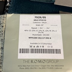 Designer Upholstery Fabric Swatch Lot 40+ Pieces 8” x 8” ROMO Zinc Villa Nova