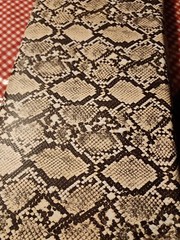 Tan Brown, 52/54″ Wide Snake Fake Leather Upholstery, 3-D Viper Snake Skin Textu