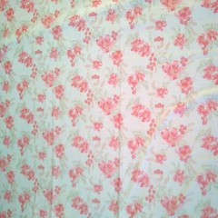 Lightweight Pink Floral Fabric Wild Rose Textured Cottage 57 x 36 Farmhouse