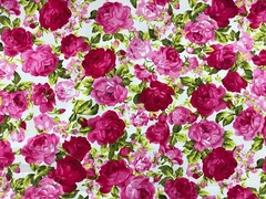 44″ Sweet Rose Floral Printed Cotton Fabric Dress Decor Craft Drape Sewing BTY