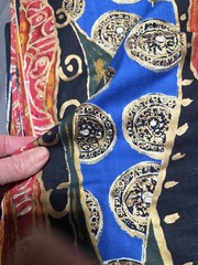 Vintage 90s Boho Abstract Ethnic World Print Cotton Fabric 42” Wide By the Yard