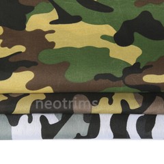 Camouflage Print Woven Fabric Military Theme & 100% Cotton VOILE Crafts Projects
